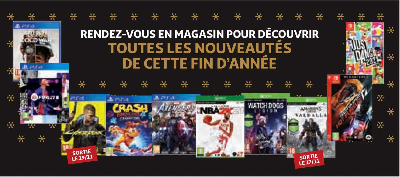 nouveautés de cette fin d'année