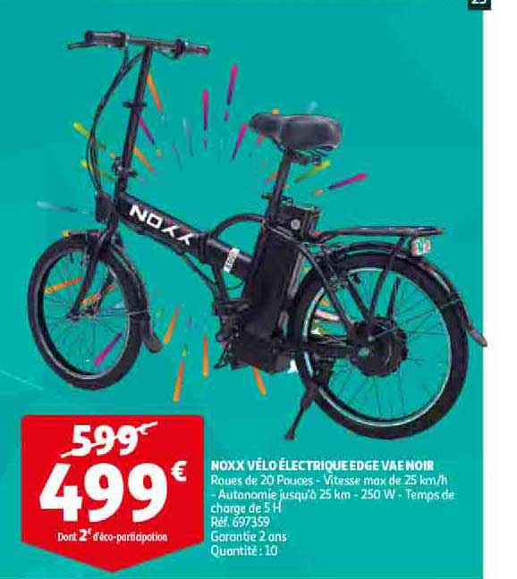noxx vélo électrique edge vae noir