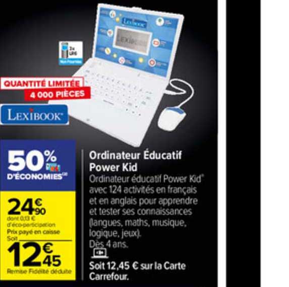 ordinateur éducatif power kid