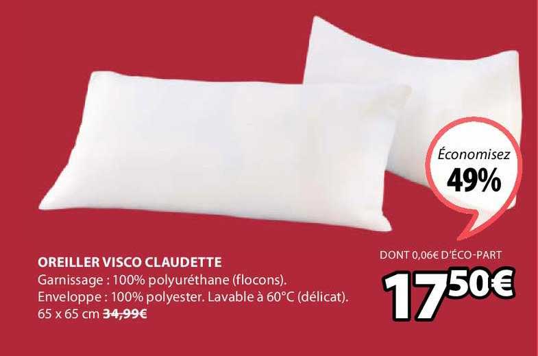 oreiller visco claudette