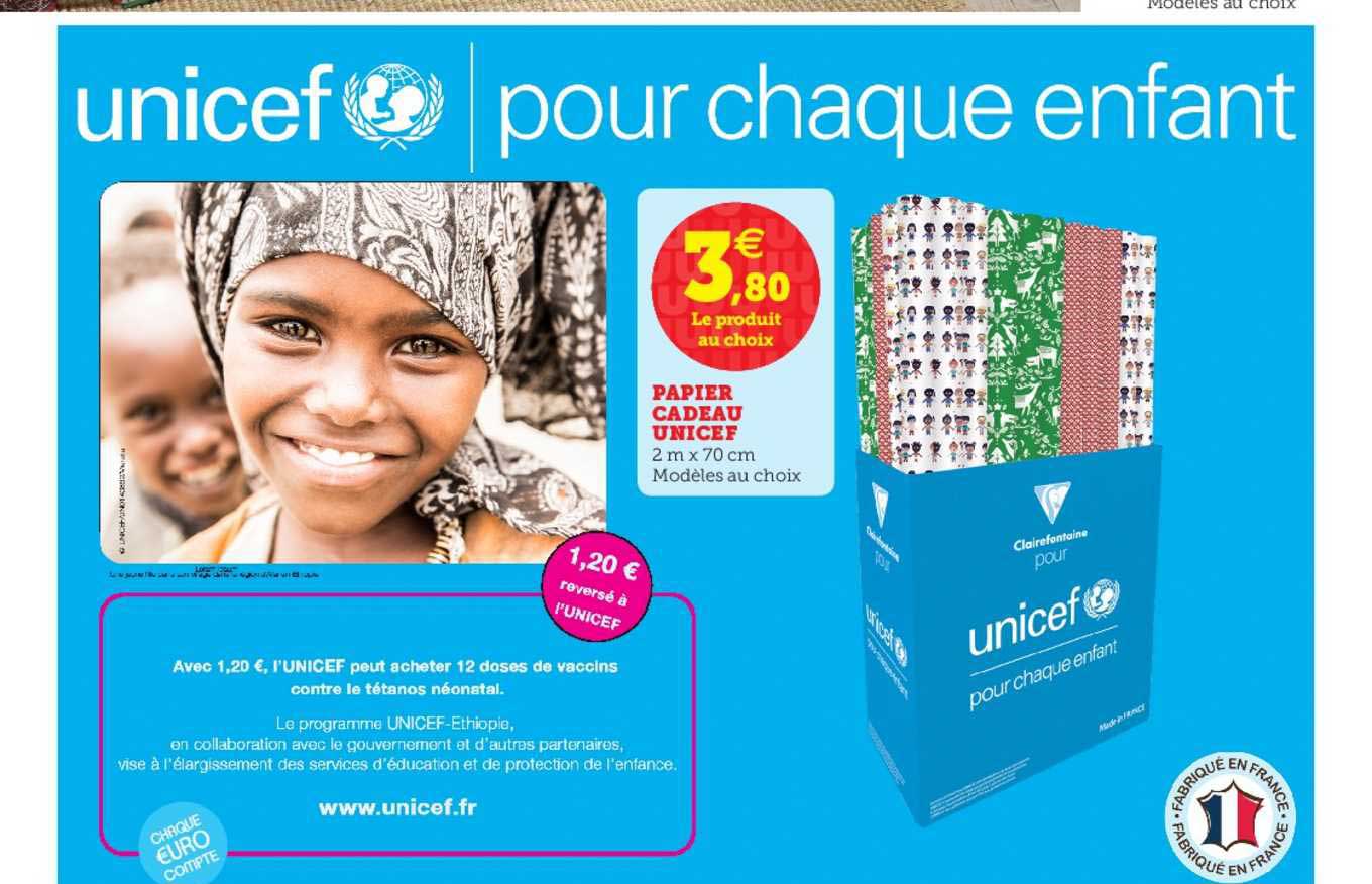 papier cadeau unicef