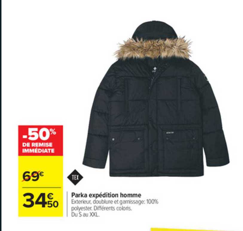 parka expédition homme tex