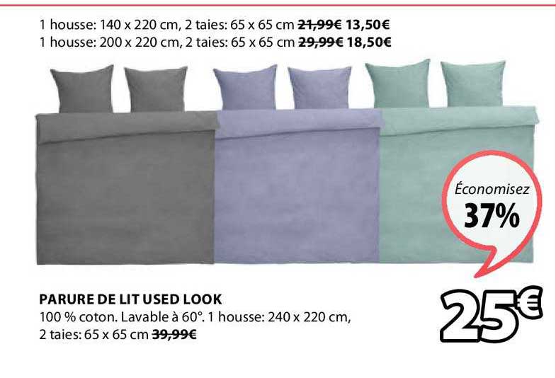 parure de lit used look