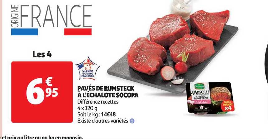 Pavés De Rumsteak à L'échalote Socopa