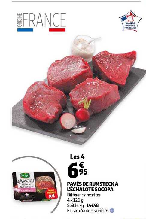 Pavés De Rumsteck à L'échalote Socopa