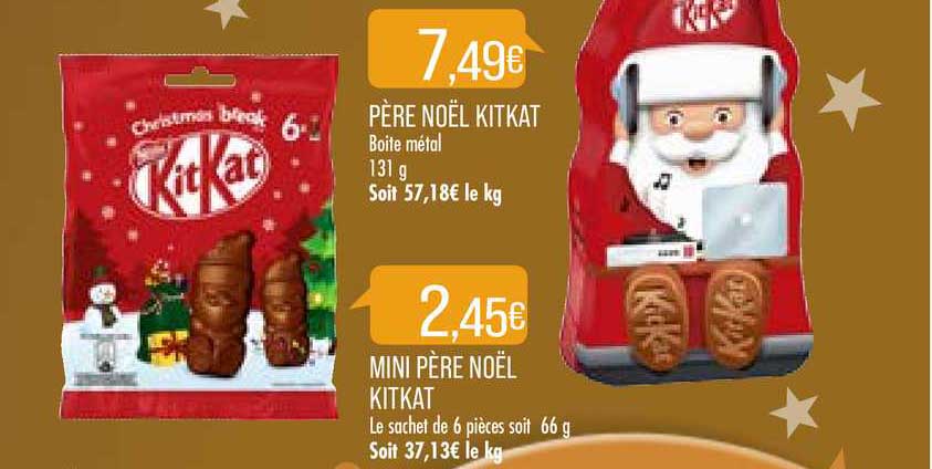 père noël kitkat mini père noël kitkat