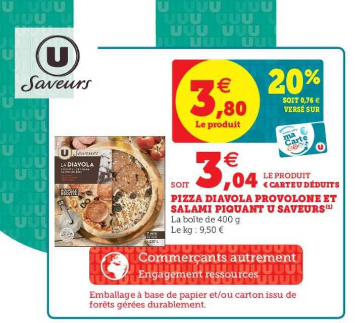 pizza diavola provolone et salami piquant u saveurs