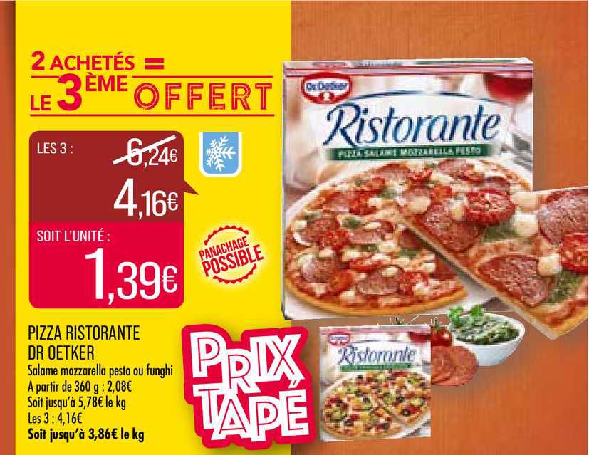 pizza ristorante dr oetker 2 achetés = le 3ème offert