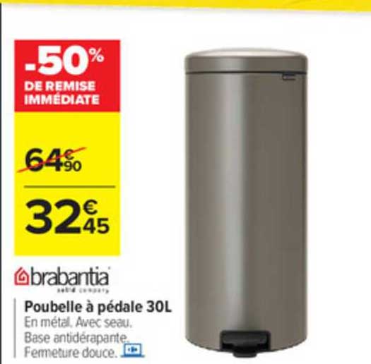 Poubelle à Pédale 30 L