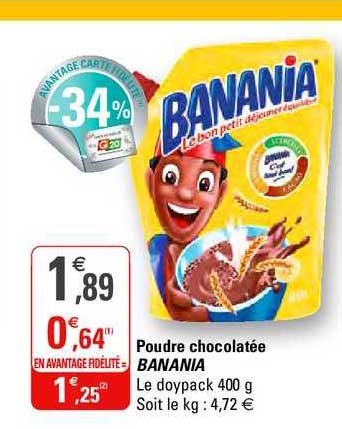 poudre chocolatée banania