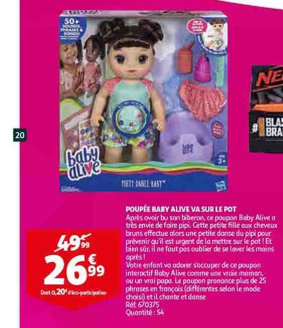 poupée baby alive va sur le pot