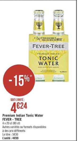 premium indian tonic water fever tree