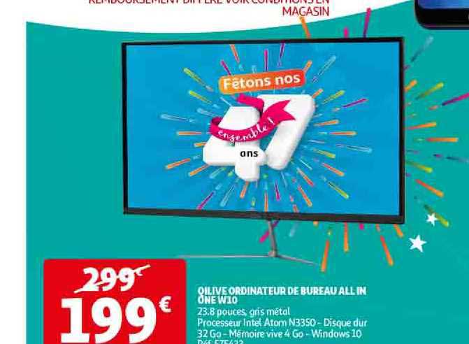 qilive ordinateur de bureau all in one w10