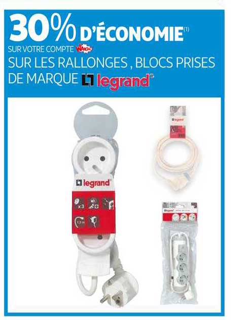 rallonges, blocs prises de marque le grand