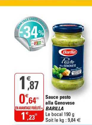 sauce pesto alla genoise barilla