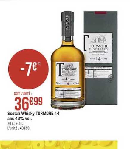 scotch whisky tormore 14 ans 43% vol