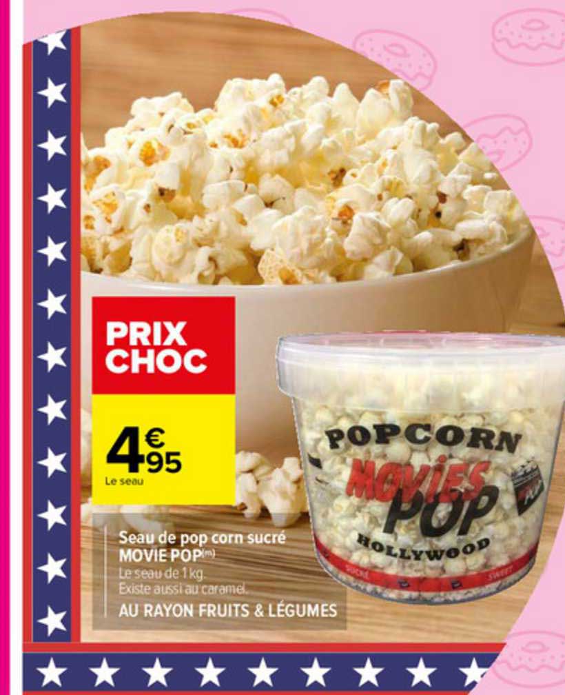 seau de pop corn sucré movie pop