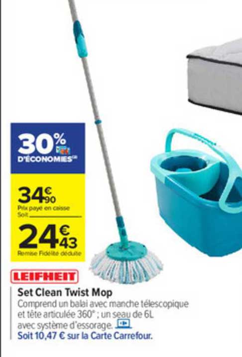 set clean twist mop