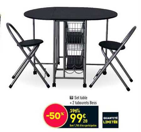 set de table + 2 tabourets bess