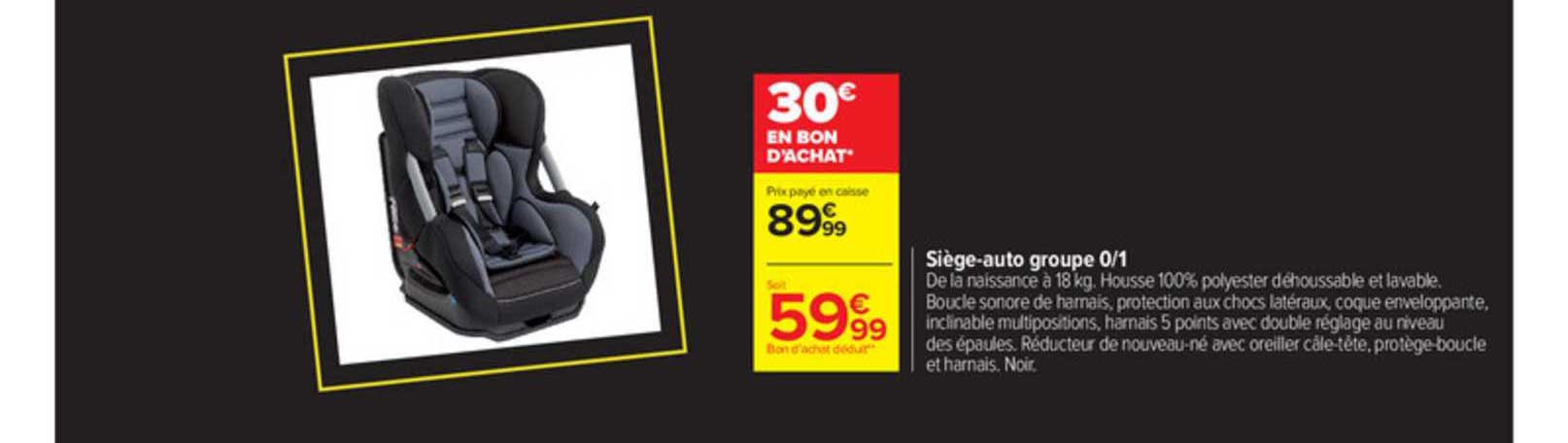 siège auto groupe 0-1