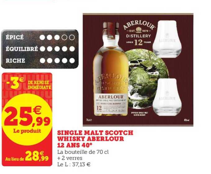 single malt scotch whisky aberlour 12 ans 40°