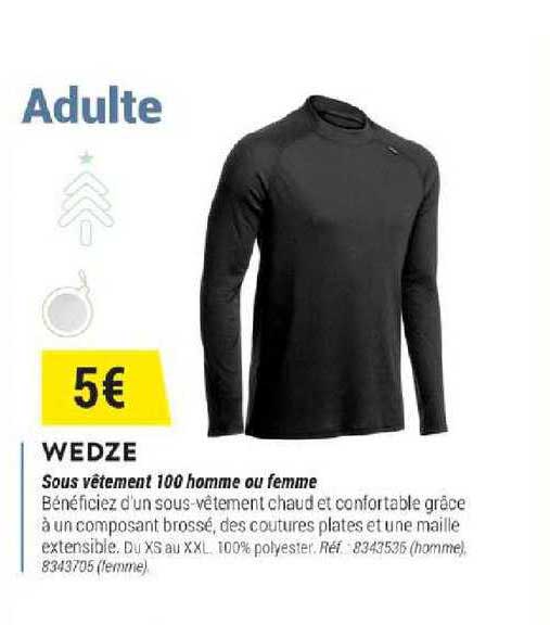 sous vêtement 100 homme ou femme wedze
