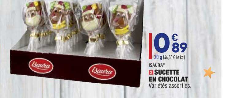 sucette en chocolat isaura