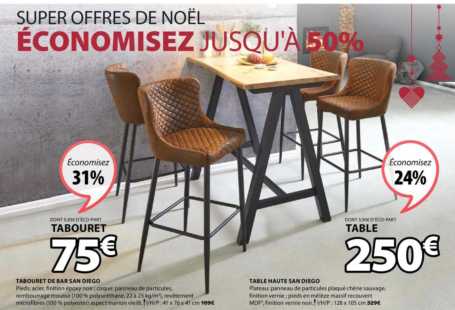 tabouret de bar san diego table haute san diego