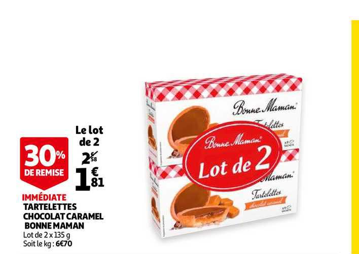 tartelettes chocolat caramel bonne maman