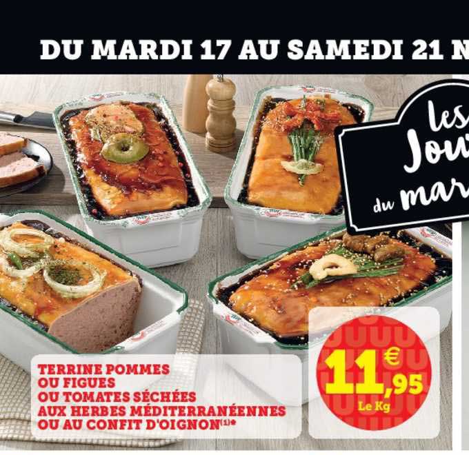 terrine pommes ou figues ou tomates séchées aux herbes méditerranéennes ou au confit d'oignon