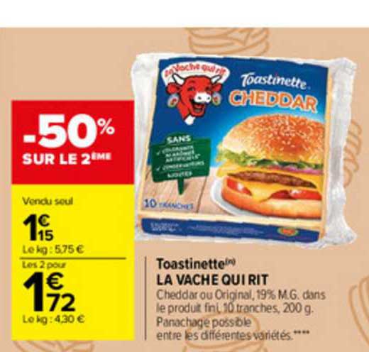 toastinette la vache qui rit