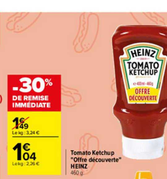 tomato ketchup "offre découverte" heinz