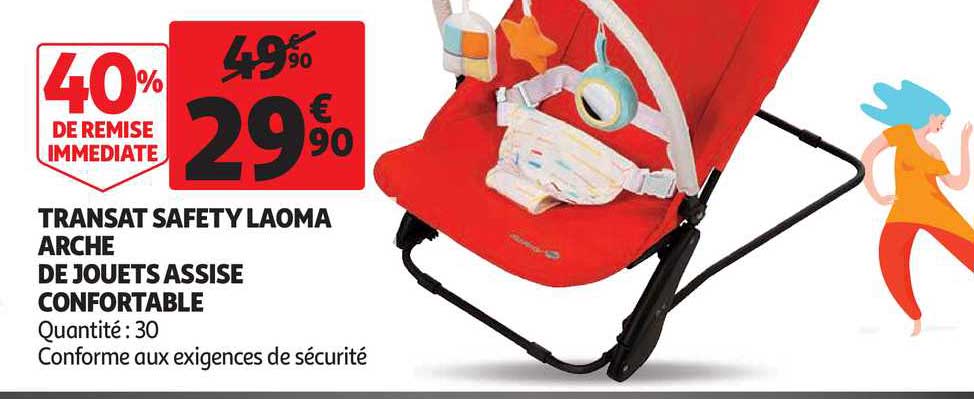 transat safety laoma arche de jouets assise confortable 40% de remise immédiate