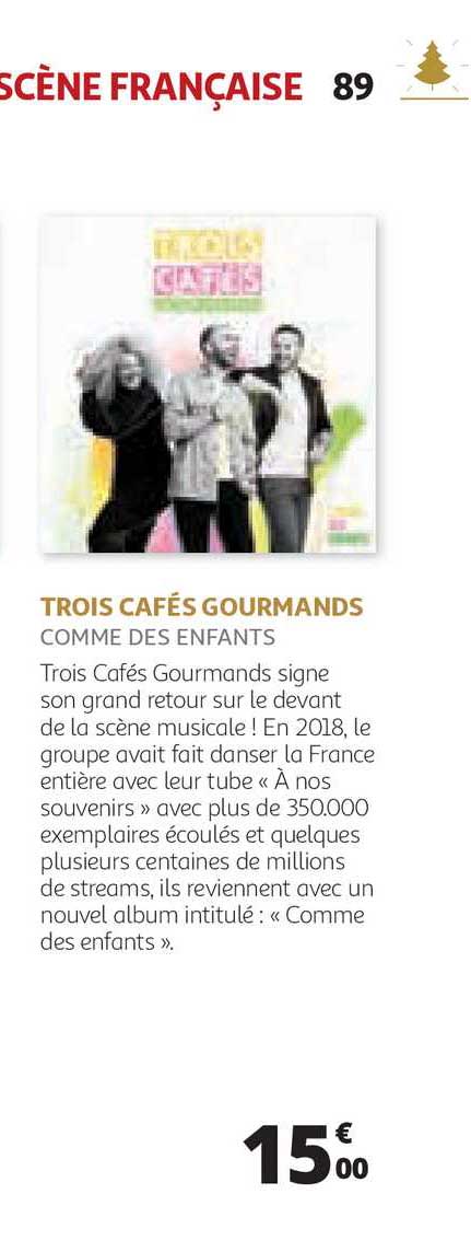 trois cafés gourmands comme des enfants
