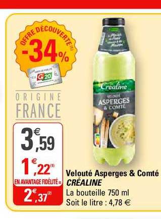 velouté asperges & compté créaline