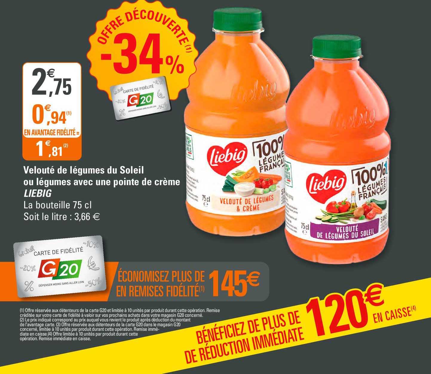 velouté de légumes du soleil ou légumes avec une pointe de crème liebig