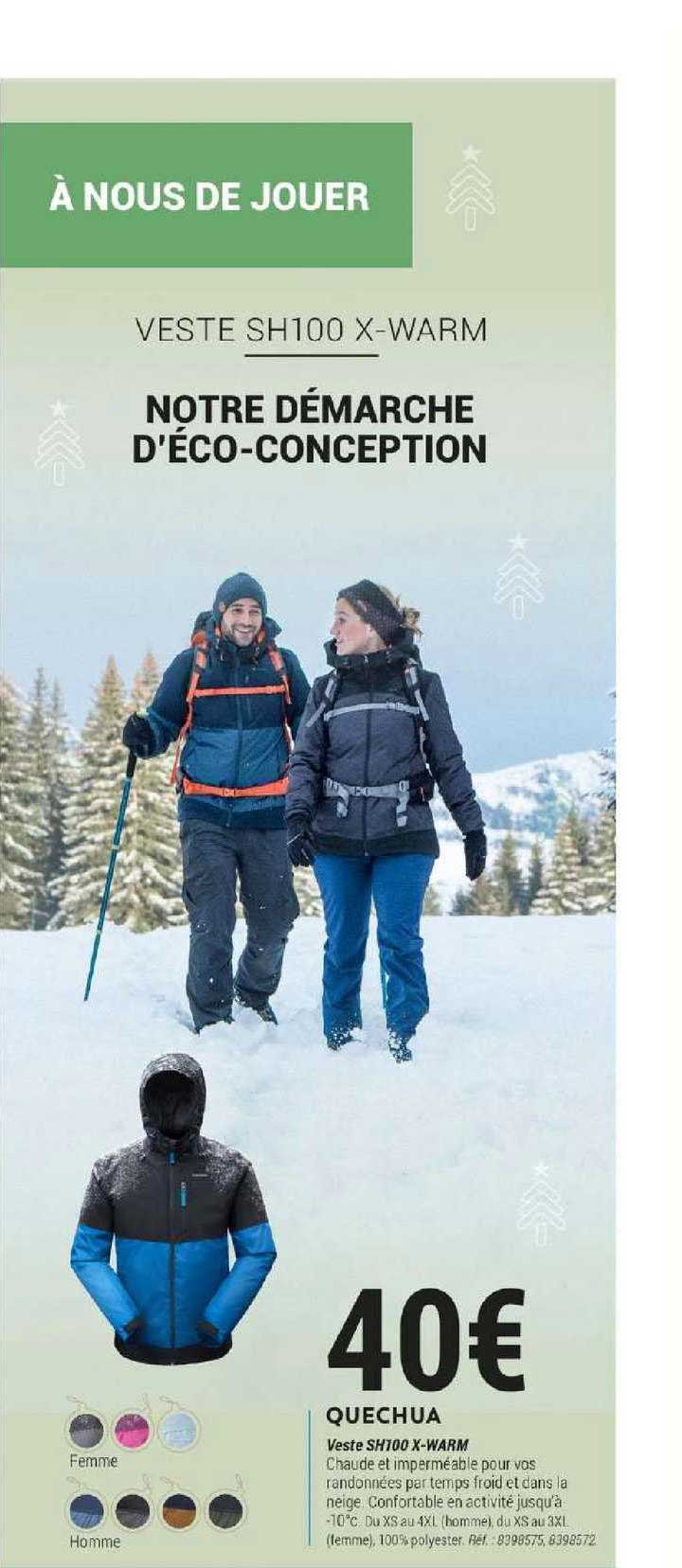 veste sh100 x warm quechua