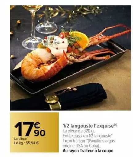 1-2 langouste l'exquise