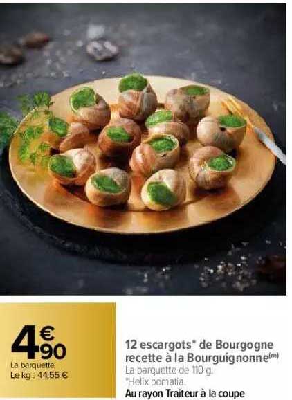 12 escargots de bourgogne recette à la bourguignonne