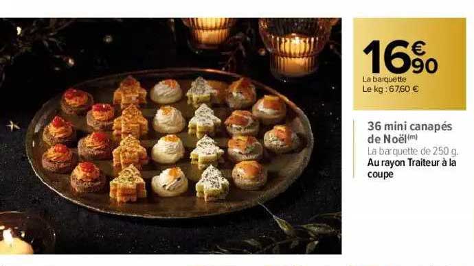 36 Mini Canapés De Noêl