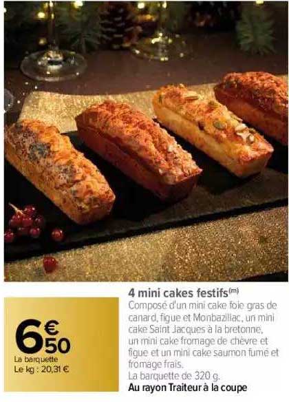 4 mini cakes festifs
