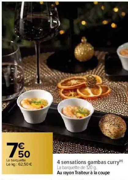 4 Sensations Gambas Curry