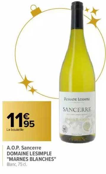 a.o.p. sancerre domaine lesimple "marnes blanches"