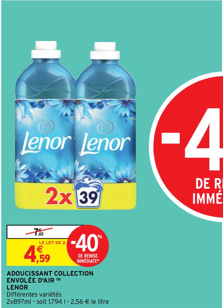 adoucissant collection envolée d'air lenor