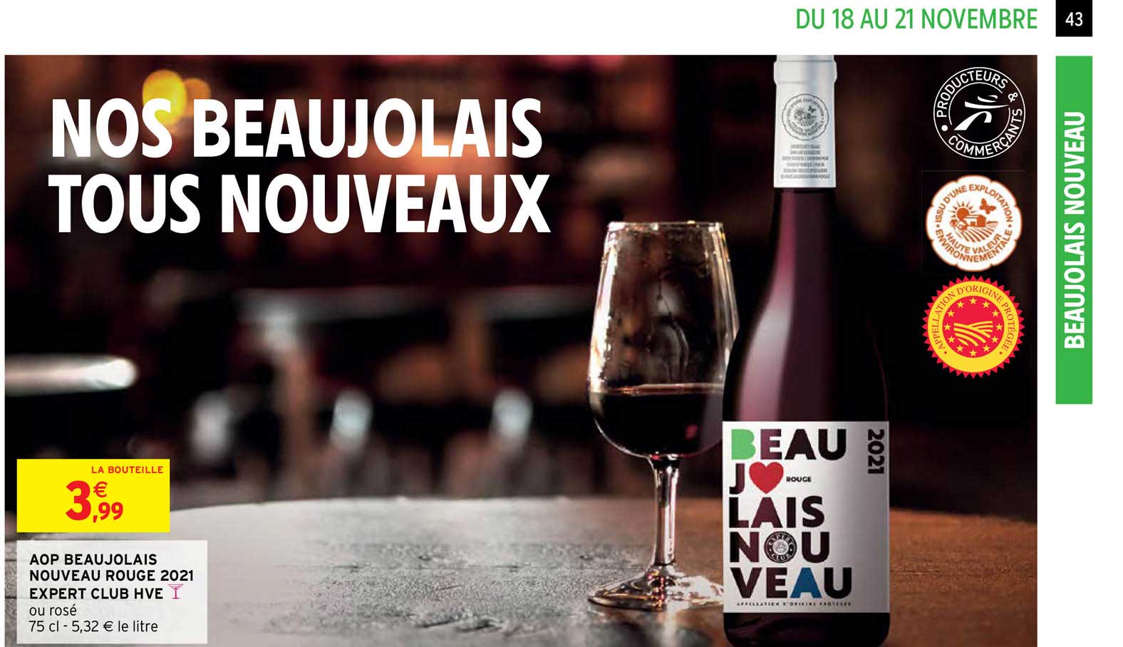 aop beaujolais nouveau rouge 2021 expert club hve