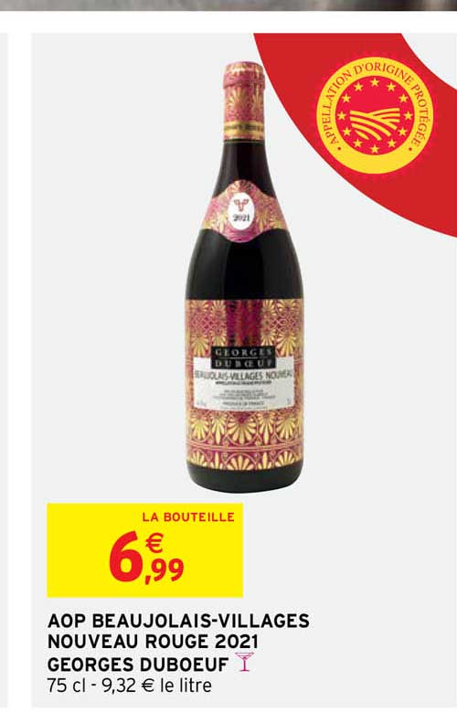 aop beaujolais-villages nouveau rouge 2021 georges duboeuf