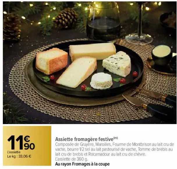 assiette fromagère festive