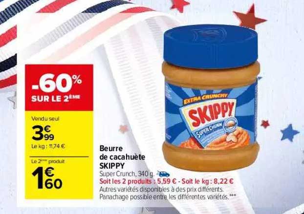 beurre de cacahuète skippy