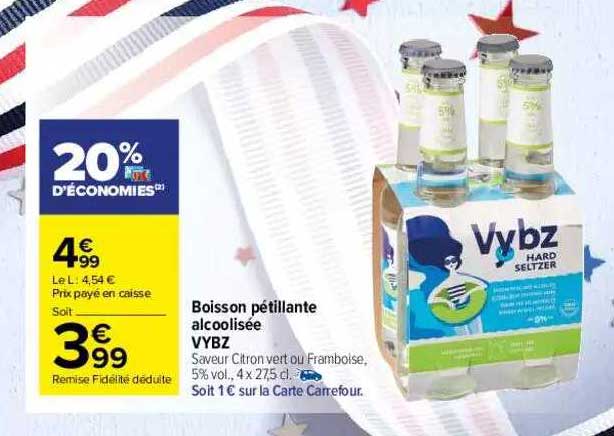 boisson pétillante alcoolisée vybz