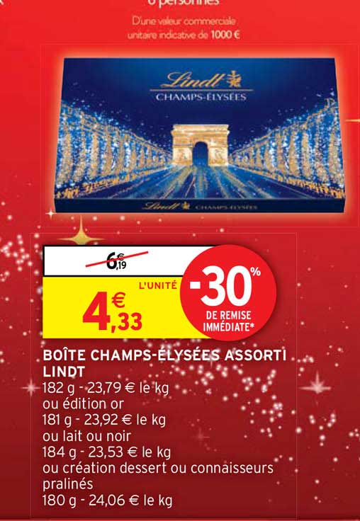 boîte champs-élysées assorti lindt